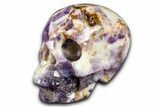 Realistic Chevron Amethyst Skull #382105-2
